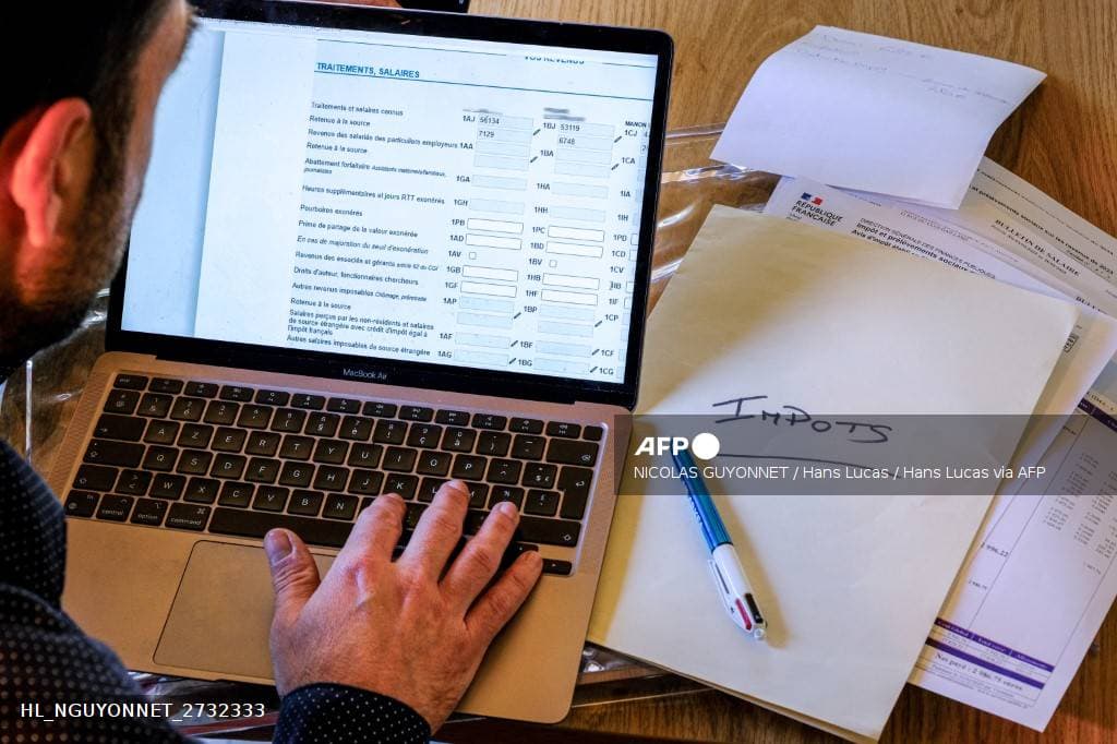 Contribuable remplissant sa déclaration de revenus en ligne sur impots.gouv.fr, avril 2026